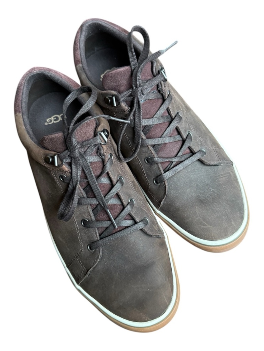 UGG Men’s Dark Brown Leather Casual Sneakers